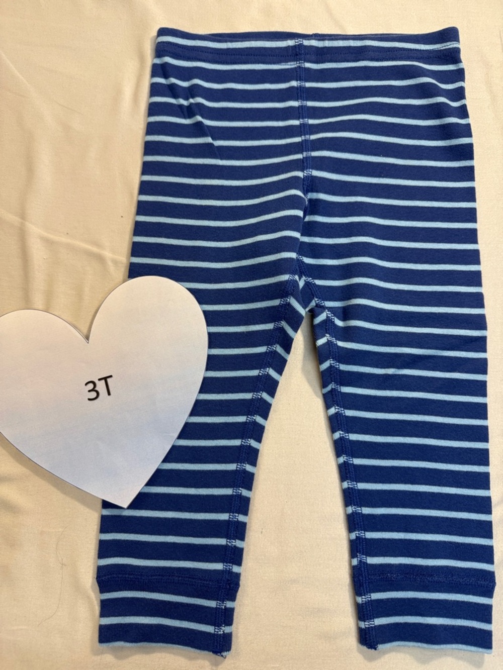 Hanna Andersson Blue and Light Blue Striped Leggings/pants